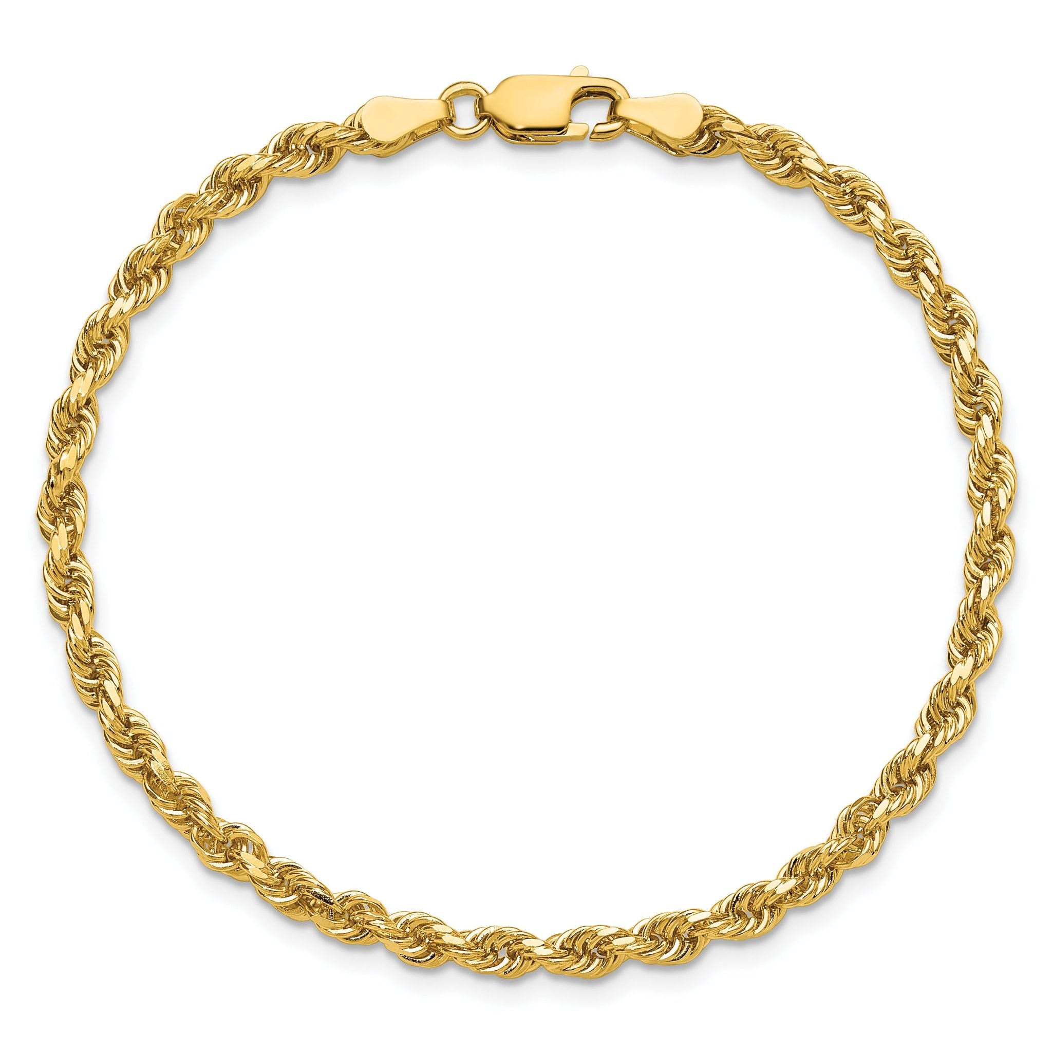 Diamond-Cut Rope Chain in 14K Yellow Gold