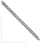 Stainless Steel Brushed and Polished Link Bracelet for Men