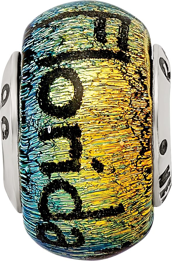Sterling Silver 925 Dichroic Glass Bead with Radiant Elegance and Versatility
