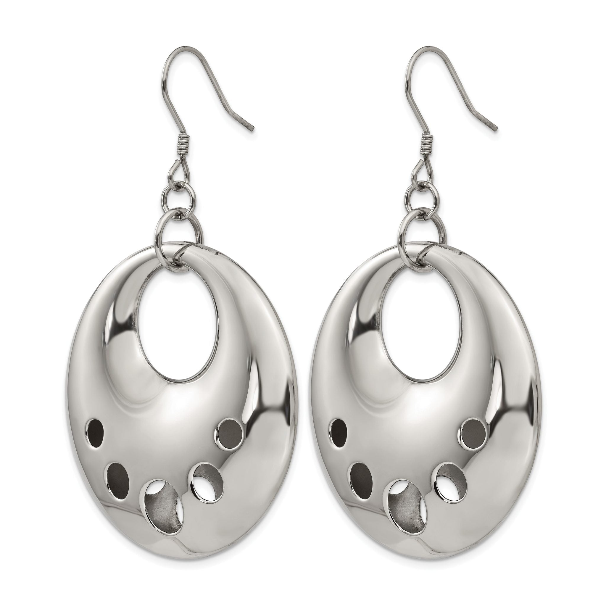 Stainless Steel Polished Drop Dangle Earrings for Women Secondary image
