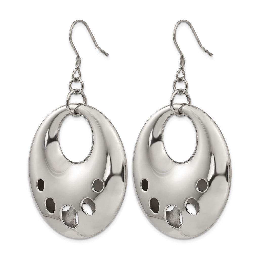 Stainless Steel Polished Drop Dangle Earrings for Women