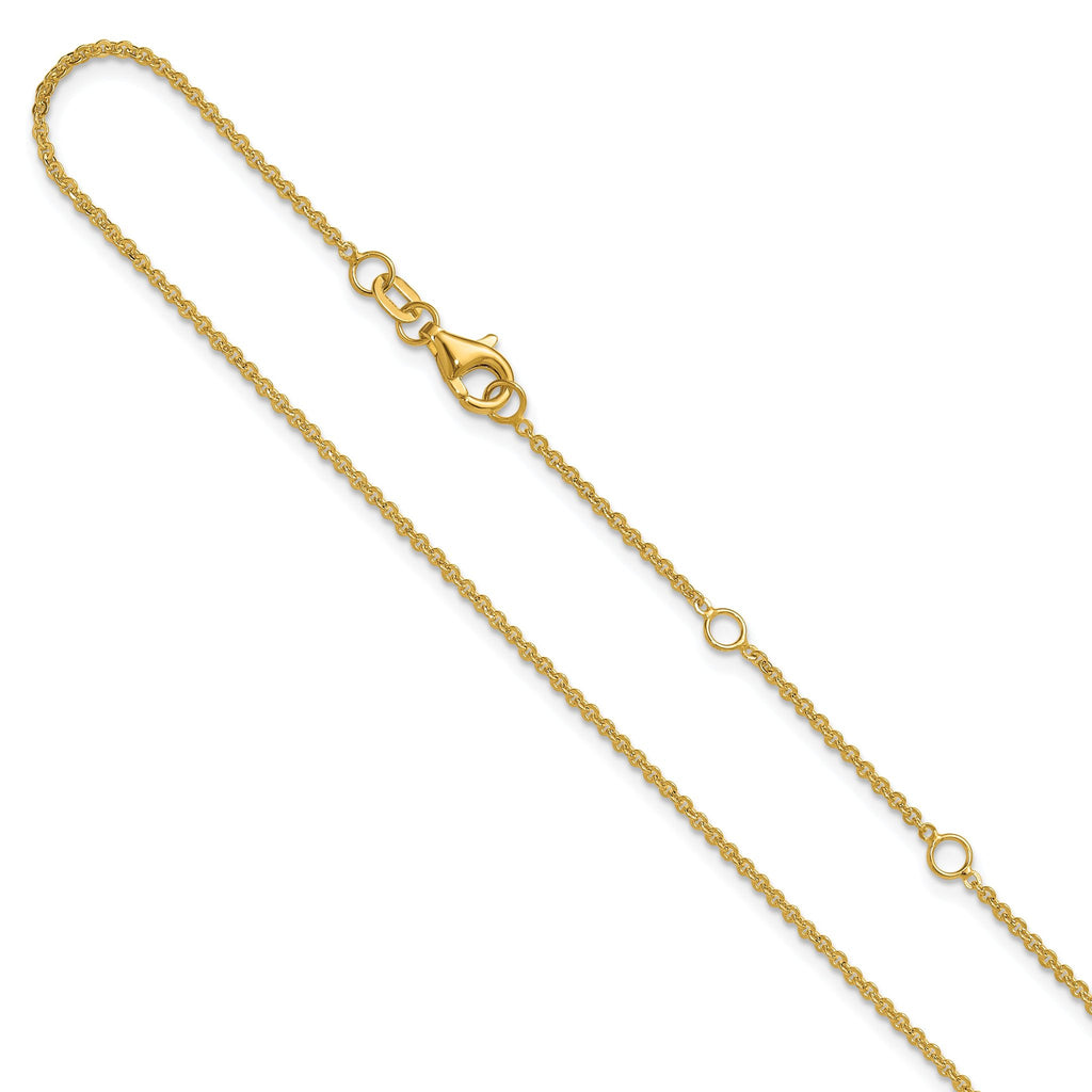 0.95mm 10K Yellow Gold Flat Cable Chain