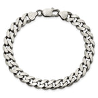 Sterling Silver Antiqued 9.3mm Curb Chain