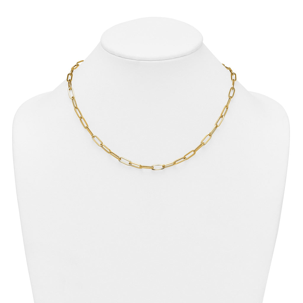 14k Polished 4.75mm Paper Clip Link 18 inch Necklace