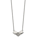 Chisel Stainless Steel Polished Laser cut Squares on a 15 inch Cable Chain with a 2.5 inch Extension Necklace