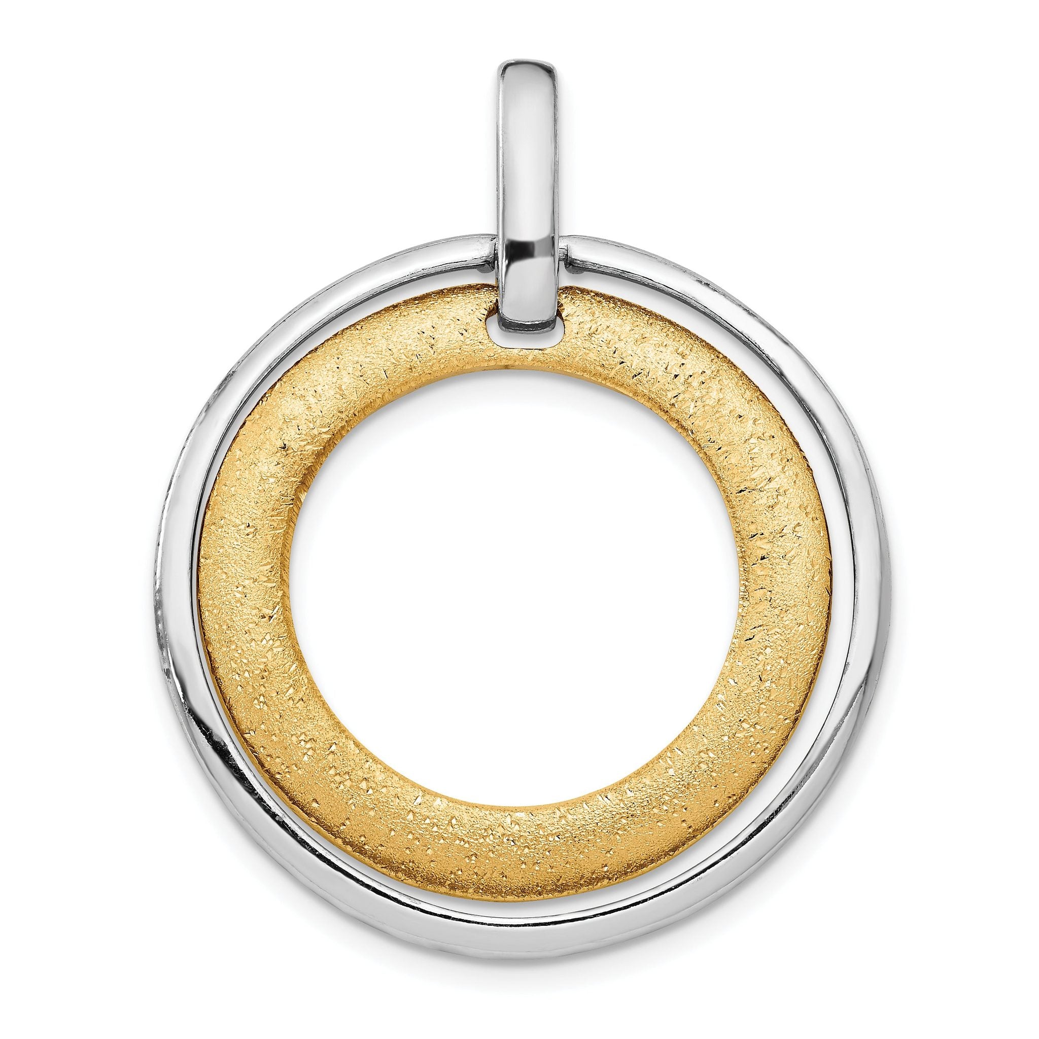 Leslie's Sterling Silver Gold-tone Flash 24k Plated Pendant