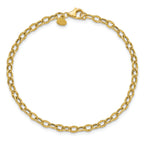 14K Polished Fancy Flat Cable Link Bracelet