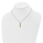 Yellow IP-Plated Bar Dangle Necklace in Stainless Steel