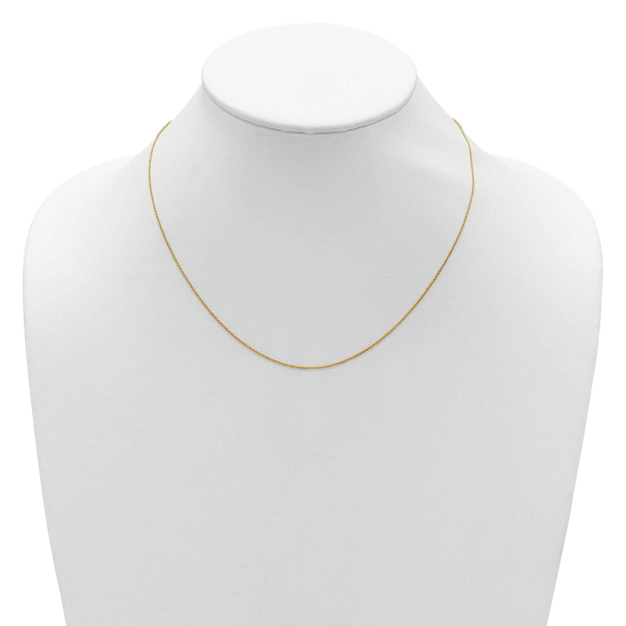 Adjustable Round Cable Chain in 14K Yellow Gold