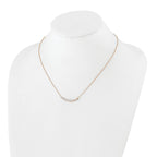 True Origin 14K Rose Gold 1/2 carat Lab Grown Diamond VS+ F+ 18 in Complete Fashion Bar Necklace
