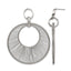 Stainless Steel Polished Textured Drop Dangle Earrings for Women