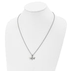 Dragonfly Pendant Necklace in Stainless Steel