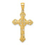14K Gold Fancy Cross Pendant with Textured Finish  Elegant & Solid Design