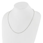 14K White Gold Adjustable 2.5mm Semi-Solid D/C Cable Chain