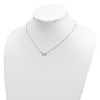 Sterling Silver Rhodium-plated With  2in ext. Infinity Necklace