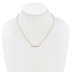 14k Rose Gold 1/2 carat Lab Grown Diamond VS/SI+ G+ Complete 18 inch Bar Necklace