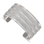 Stainless Steel Polished & Laser Cut Cuff Bangle Bracelet for Women