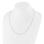 Sterling Silver RH-plated Adjustable 1.2mm D/C Rope Chain