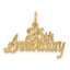 10K Gold 25th Anniversary Charm with Polished Finish Elegant and Timeless