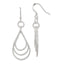 Sterling Silver Textured Teardrops Dangle Earrings