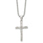 Sophia Jewelers Polished Stainless Steel Unisex Crucifix Pendant Necklace