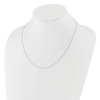 14K White Gold Adjustable .7mm Round Cable Chain