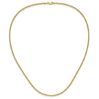 2.5mm 14K Yellow Gold Curb Chain