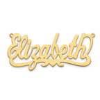 10KY Polished with Heart Name Plate