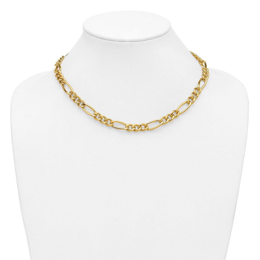14K Gold Filled Heavy Figaro Chain Necklace in 7.75mm Width