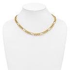 14K Gold Filled Heavy Figaro Chain Necklace in 7.75mm Width