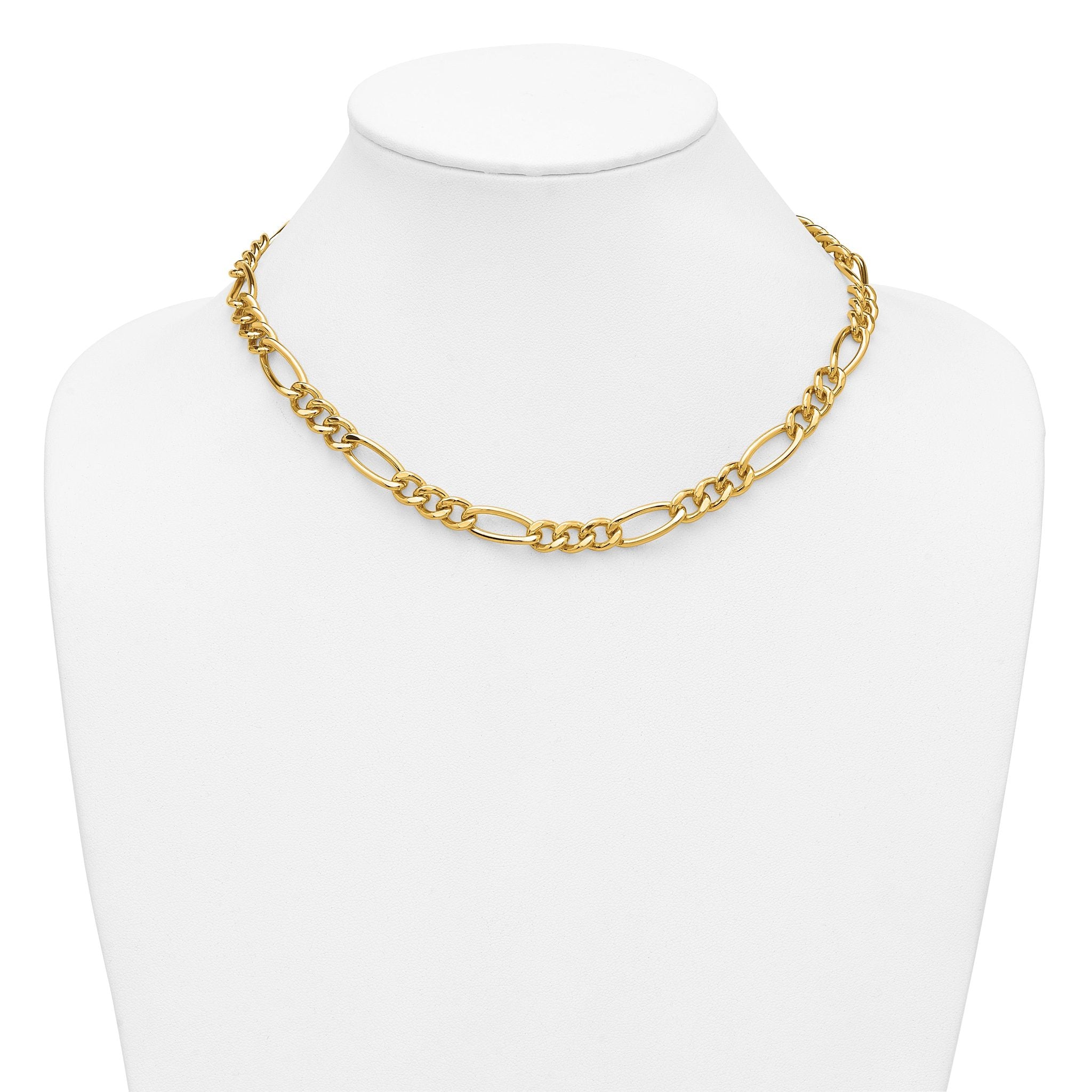 14K Gold Filled Heavy Figaro Chain Necklace in 7.75mm Width