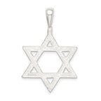 Sterling Silver 925 Star of David Charm with Polished Anti-Tarnish Finish