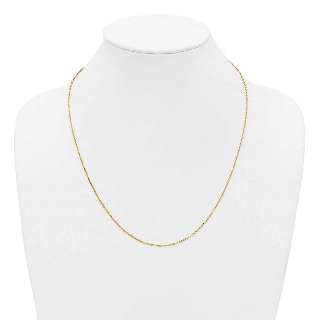 14K Gold Filled Adjustable Rolo Chain Necklace in 1.3mm Width