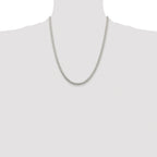 Sterling Silver Rhodium-plated 4mm Round Spiga Chain