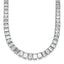 14k White Gold 29 1/6 carat Certified Lab Grown Diamond VS+ F+ Complete 17 inch Emerald Graduated Tennis Necklace