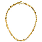 14K Polished Fancy Link Necklace