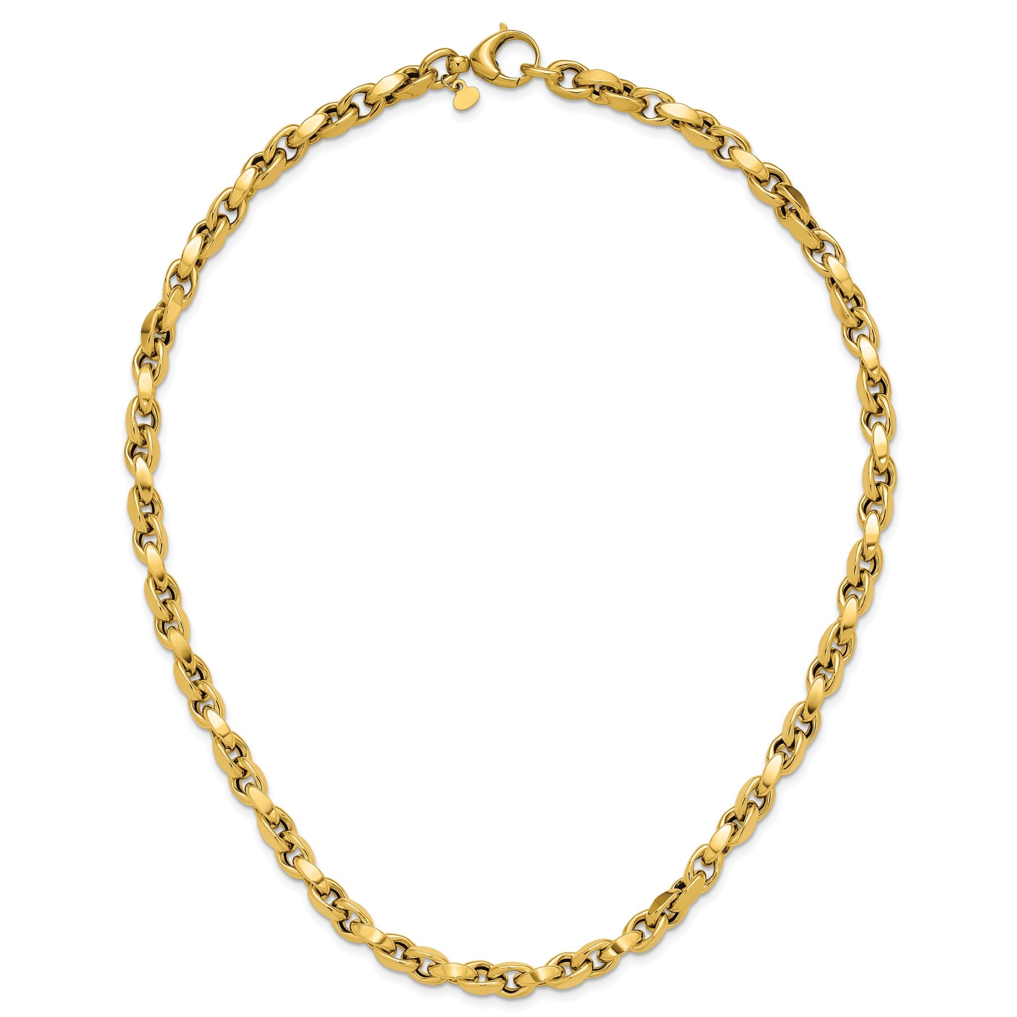 14K Polished Fancy Link Necklace