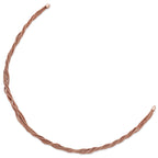 Sterling Silver Rose-tone Wire Mesh With 2IN Ext Necklace