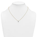 14k 1/2 carat Lab Grown Diamond VS+ F+ Oval Complete Bezel Set Chain Slide Pendant