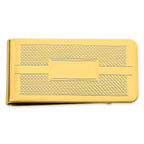 Gold-plated Kelly Waters Honey Comb and Square Engraveable Money Clip