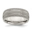 Polished & Satin Wedding Band in Stainless Steel, 8mm
