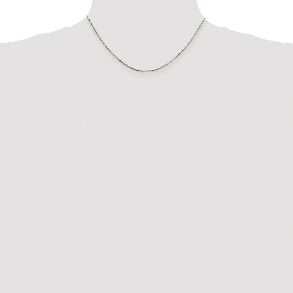 8-Sided Box Chain Necklace in Sterling Silver, 1mm