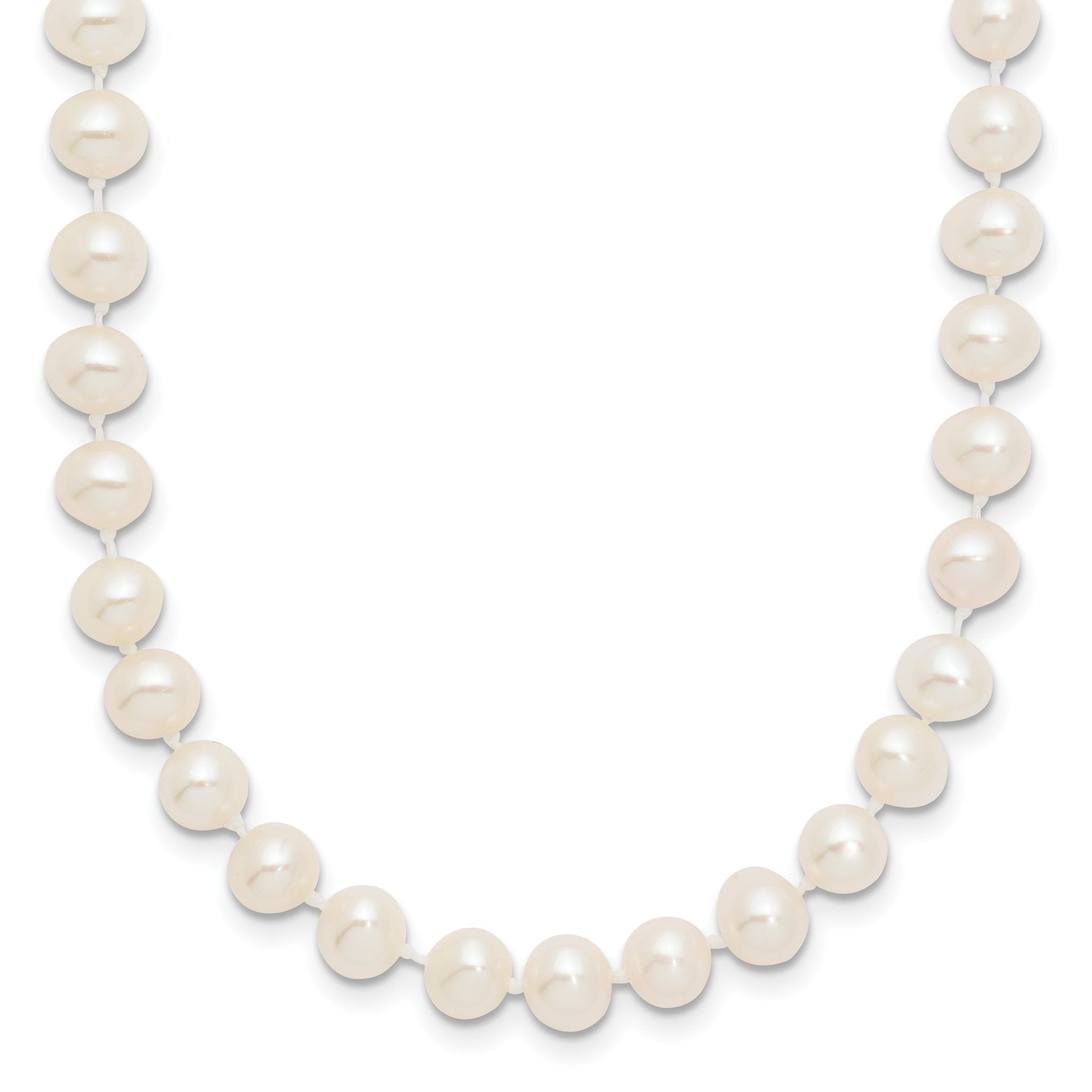 10 Karat 5-6mm White Near-Round Freshwater Cultured Pearl 16 inch Necklace Main image