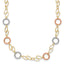 14k Tri-color Circles Necklace