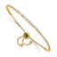 Sterling Shimmer Sterling Silver Gold-tone Flash Gold-plated 67 Stone Graduated CZ Adjustable 5 inch up to 9 inch Bracelet