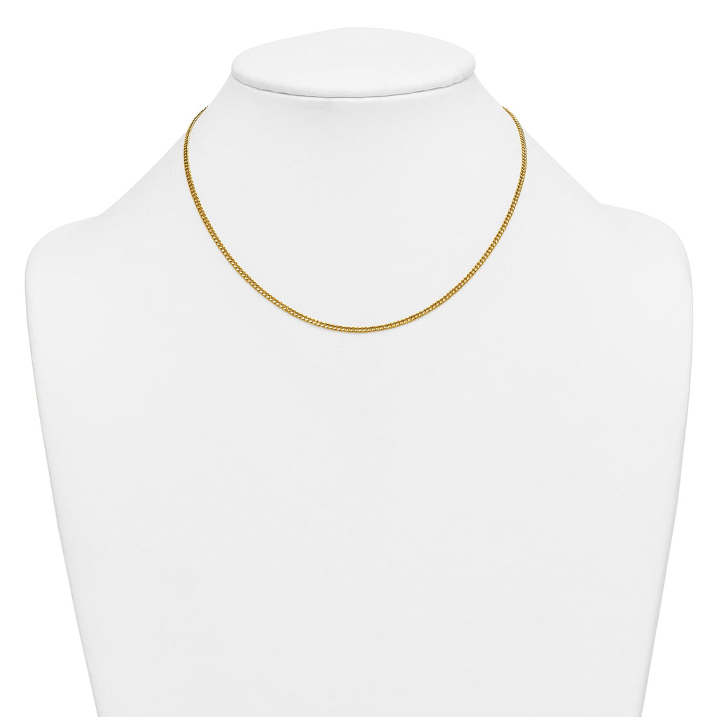 Curb Chain Necklace in 14/20 Gold-Filled Yellow Gold, 2mm