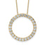 14k 3 carat Lab Grown Diamond VS+ F+ Complete 18 inch Circle Slide Necklace