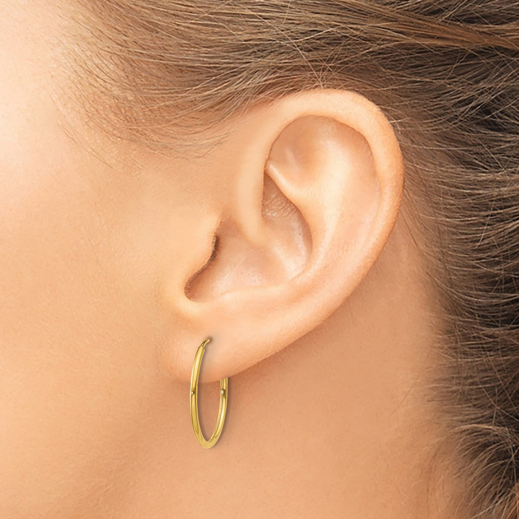 14k 1.00mm Endless Hoop Earring