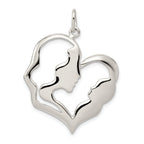 Sterling Silver 925 Mother & Baby Pendant with Polished Anti-Tarnish Finish