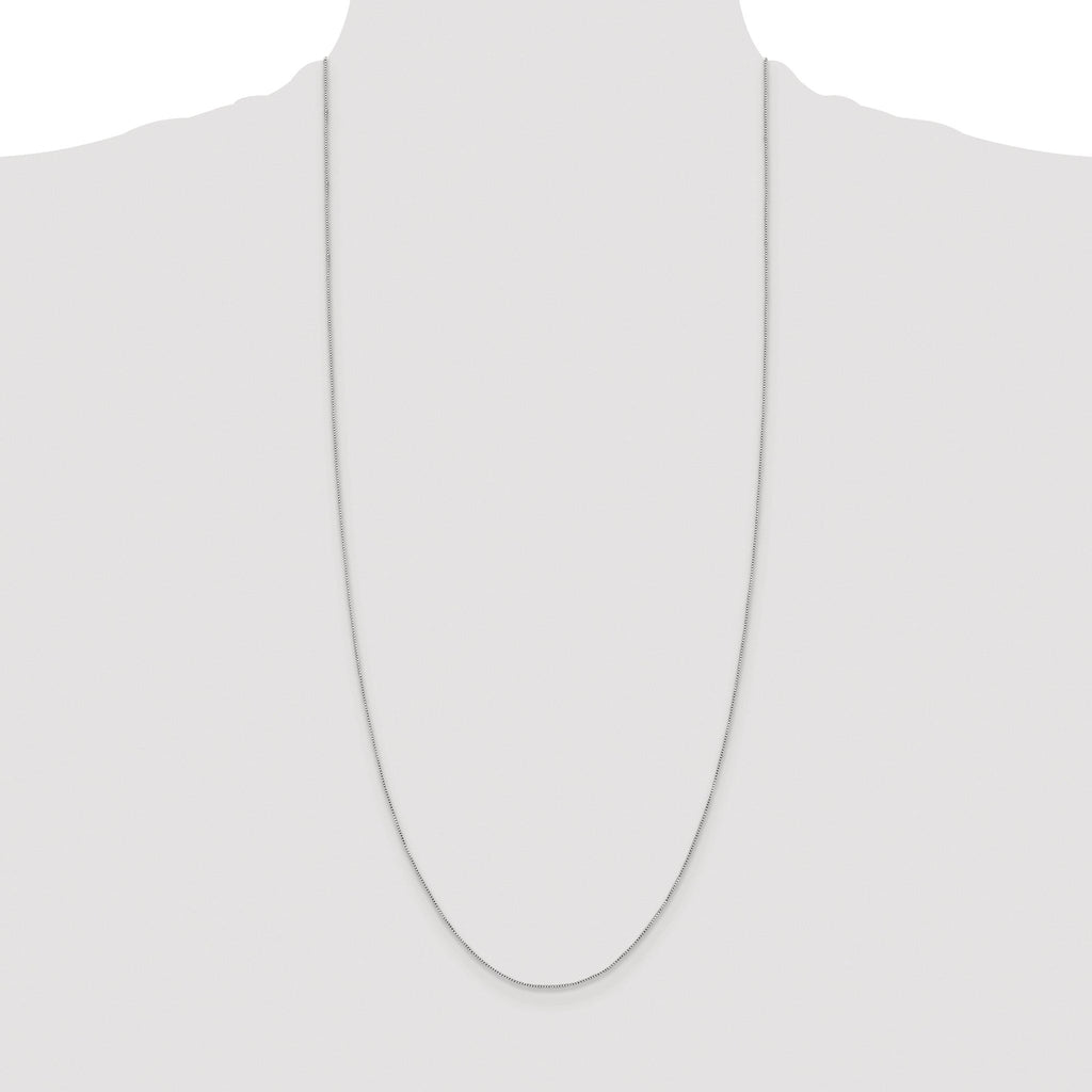Polished Box Chain Necklace in Sterling Silver